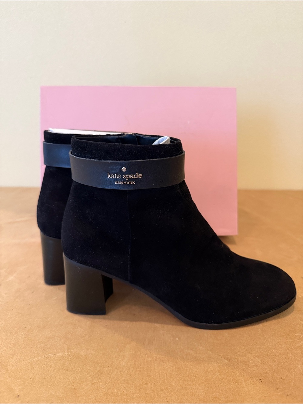 kate spade Morgan Black Suede Ankle Boots - Picture 3 of 4